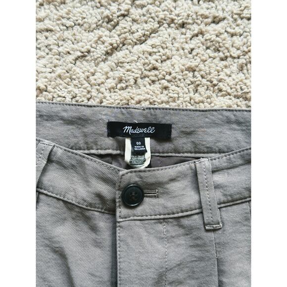 Madewell Pleated Wide Leg Pants Taupe Green Size 00 Career Academia Quiet Luxury - Picture 4 of 7